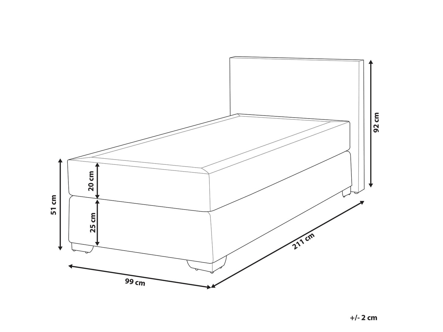 PRIME Elegant Chenille Single Bed with Modern Vertical Lines Headboard